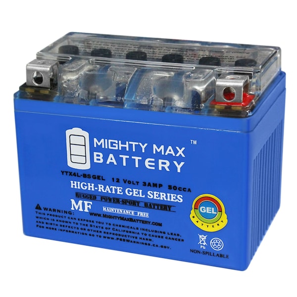 Mighty Max Battery YTX4L-BS 12V 3Ah GEL Replacement for Scooter Motorcycle Free Ship YTX4L-BSGEL156